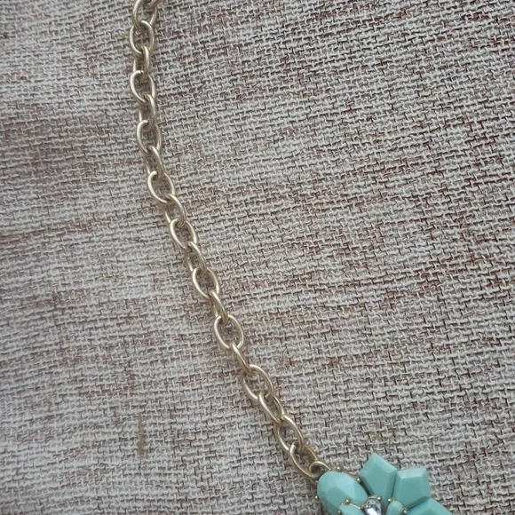 J.Crew Mint Tiffany Blue Color Statement Necklace - Picture 4 of 9